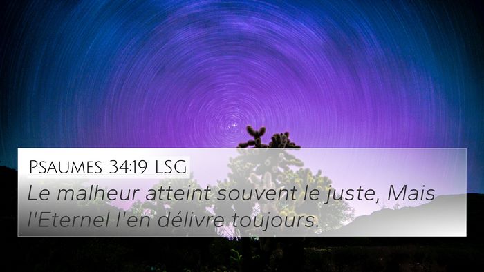 Psaumes 34:19 LSG Bible Verse Image