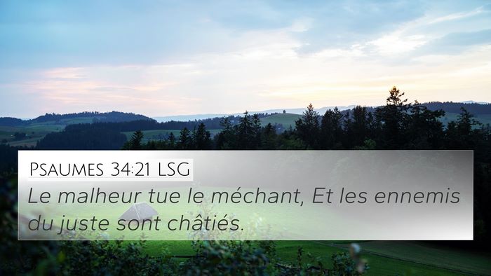 Psaumes 34:21 LSG Bible Verse Image