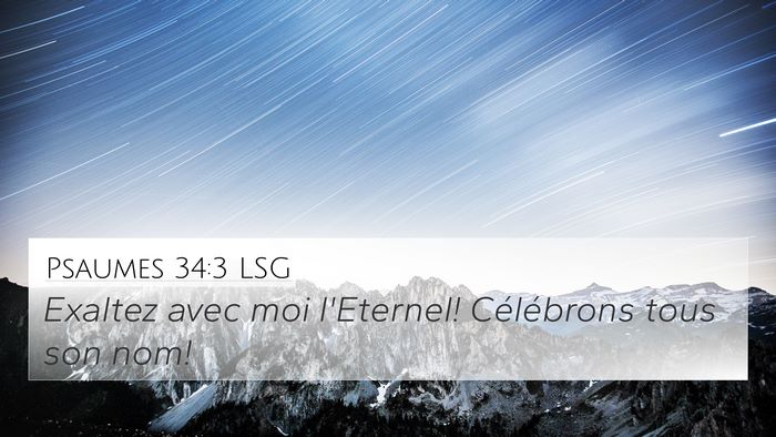 Psaumes 34:3 LSG Bible Verse Image