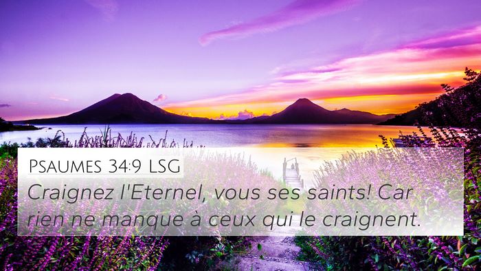Psaumes 34:9 LSG Bible Verse Image