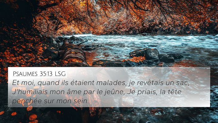Psaumes 35:13 LSG Bible Verse Image