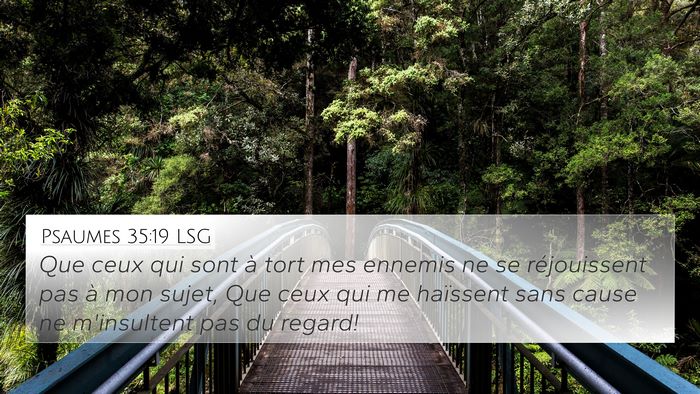 Psaumes 35:19 LSG Bible Verse Image