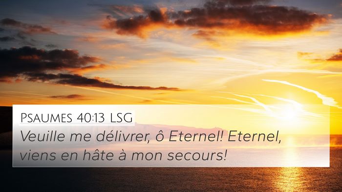 Psaumes 40:13 LSG Bible Verse Image