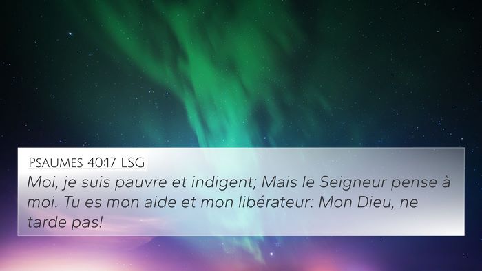Psaumes 40:17 LSG Bible Verse Image