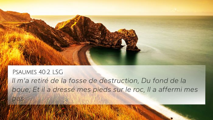 Psaumes 40:2 LSG Bible Verse Image