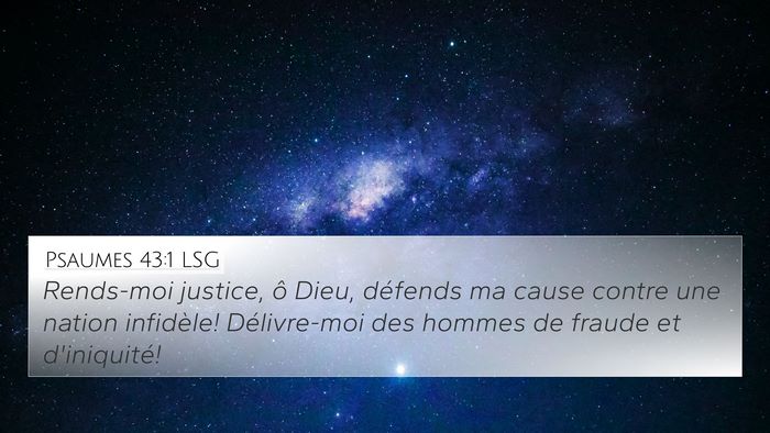 Psaumes 43:1 LSG Bible Verse Image
