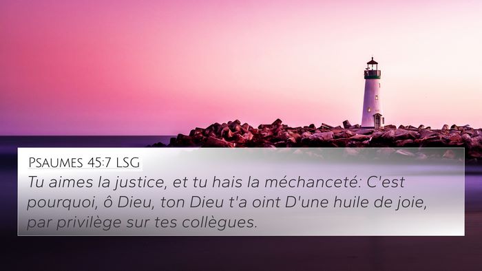 Psaumes 45:7 LSG Bible Verse Image