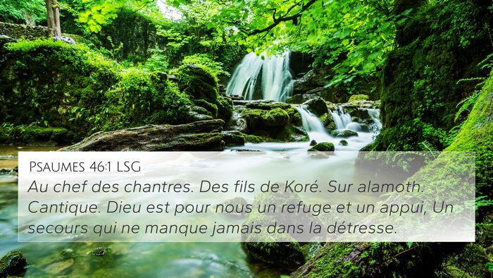 Psaumes 46:1 LSG Bible Verse Image