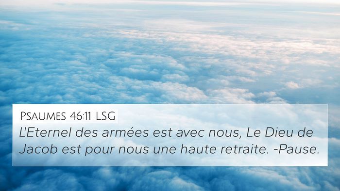 Psaumes 46:11 LSG Bible Verse Image