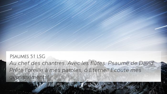 Psaumes 5:1 LSG Bible Verse Image