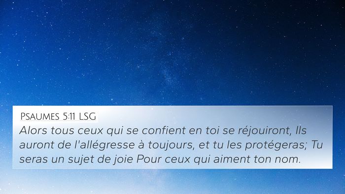 Psaumes 5:11 LSG Bible Verse Image