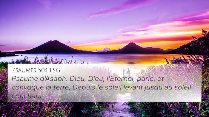 Psaumes 50:1 LSG Bible Verse Image