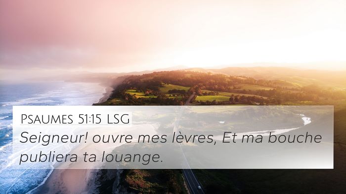 Psaumes 51:15 LSG Bible Verse Image