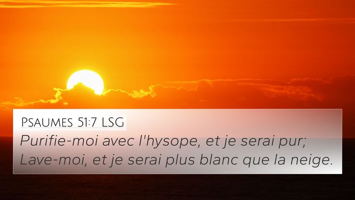 Psaumes 51:7 LSG Bible Verse Image