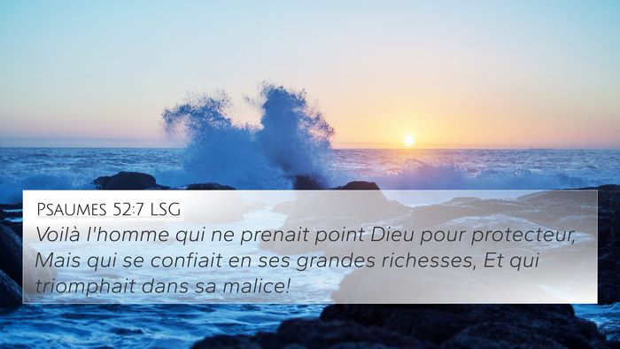 Psaumes 52:7 LSG Bible Verse Image