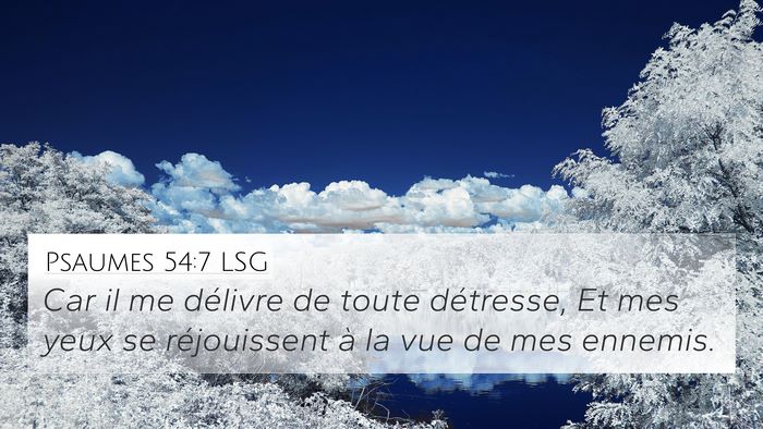 Psaumes 54:7 LSG Bible Verse Image