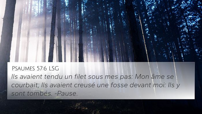 Psaumes 57:6 LSG Bible Verse Image