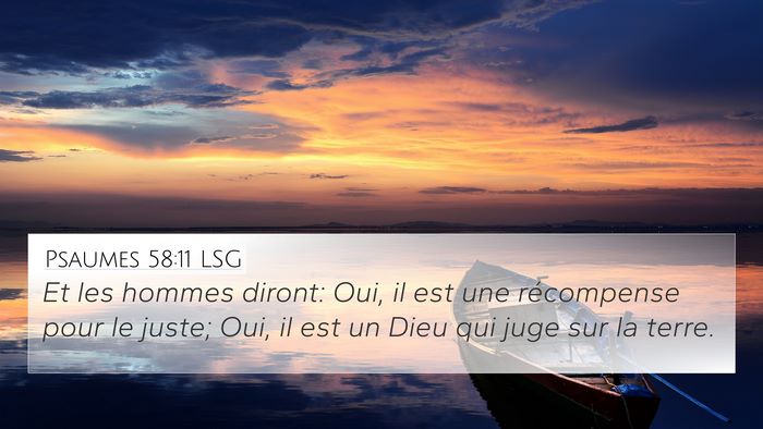 Psaumes 58:11 LSG Bible Verse Image