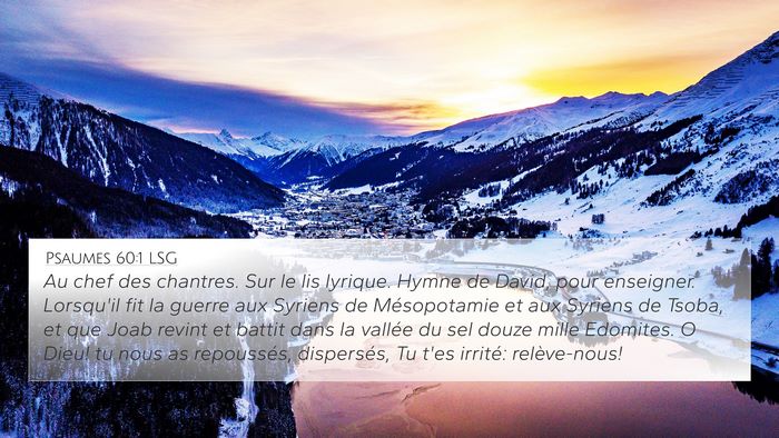 Psaumes 60:1 LSG Bible Verse Image