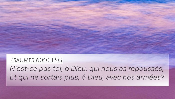 Psaumes 60:10 LSG Bible Verse Image