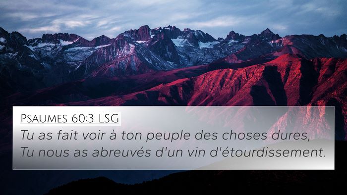Psaumes 60:3 LSG Bible Verse Image