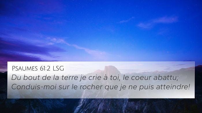 Psaumes 61:2 LSG Bible Verse Image