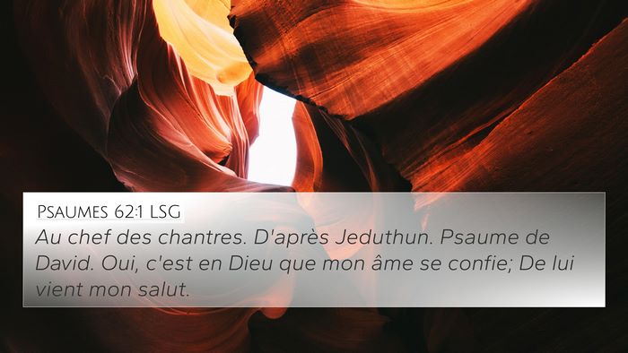 Psaumes 62:1 LSG Bible Verse Image