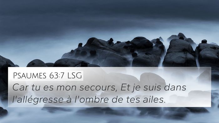 Psaumes 63:7 LSG Bible Verse Image