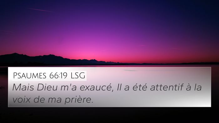 Psaumes 66:19 LSG Bible Verse Image
