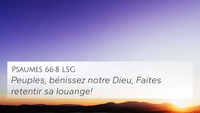 Psaumes 66:8 LSG Bible Verse Image