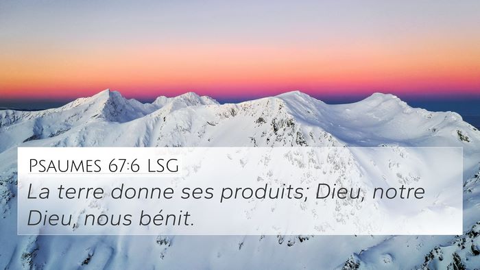 Psaumes 67:6 LSG Bible Verse Image