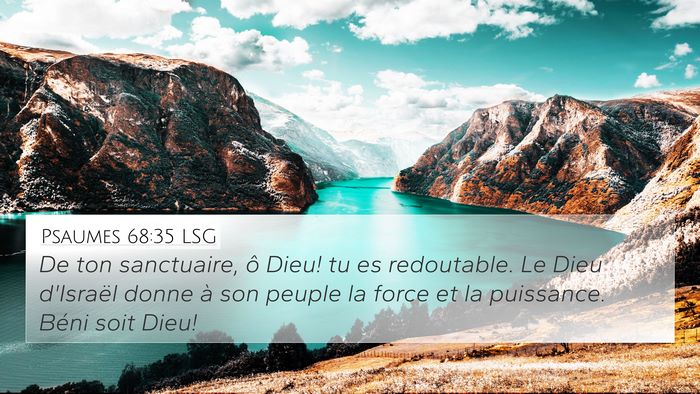Psaumes 68:35 LSG Bible Verse Image