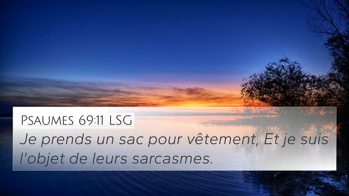 Psaumes 69:11 LSG 4K Wallpaper - Je prends un sac pour vêtement, Et je suis - 4K Wallpaper Bible Verse
