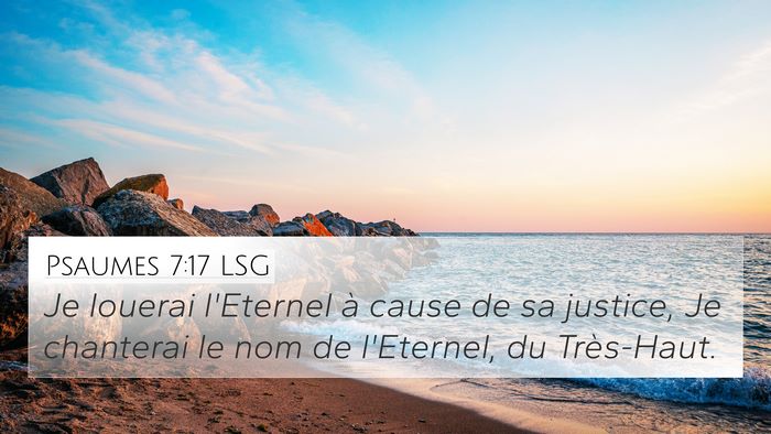 Psaumes 7:17 LSG Bible Verse Image