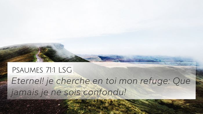 Psaumes 71:1 LSG 4K Wallpaper - Eternel! je cherche en toi mon refuge: Que jamais - 4K Wallpaper Bible Verse
