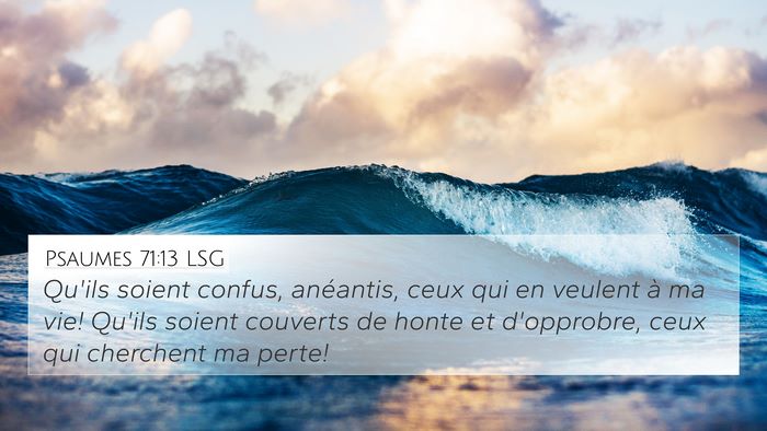 Psaumes 71:13 LSG Bible Verse Image