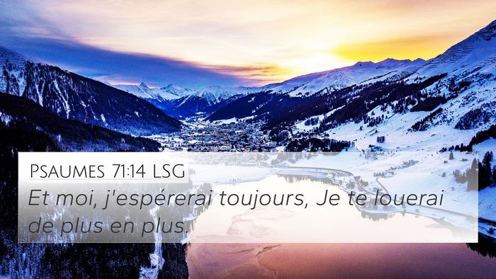 Psaumes 71:14 LSG Bible Verse Image