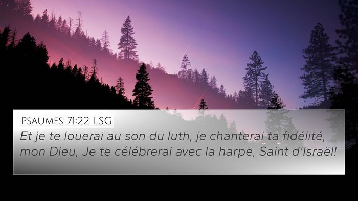Psaumes 71:22 LSG Bible Verse Image