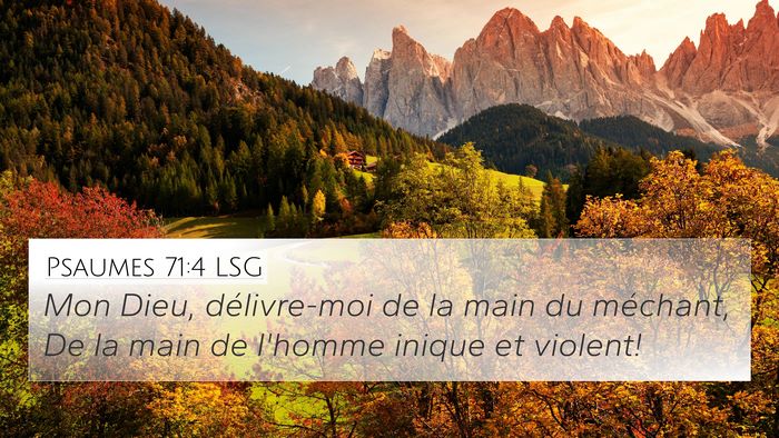 Psaumes 71:4 LSG Bible Verse Image