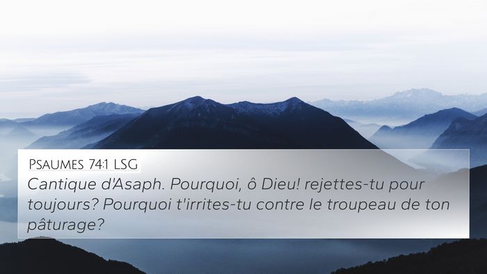 Psaumes 74:1 LSG Bible Verse Image