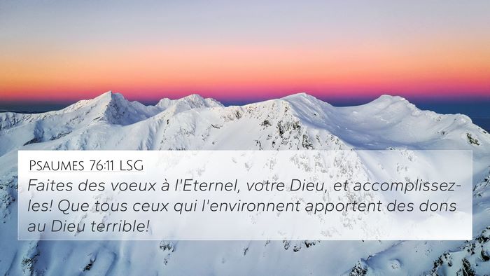Psaumes 76:11 LSG Bible Verse Image