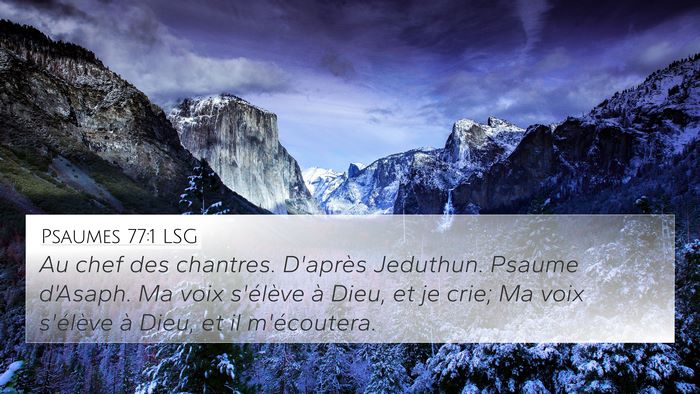 Psaumes 77:1 LSG Bible Verse Image