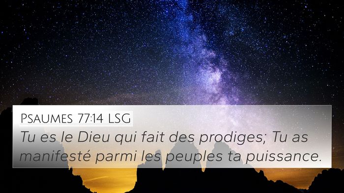 Psaumes 77:14 LSG Bible Verse Image