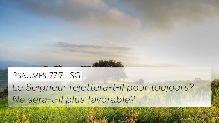 Psaumes 77:7 LSG Bible Verse Image