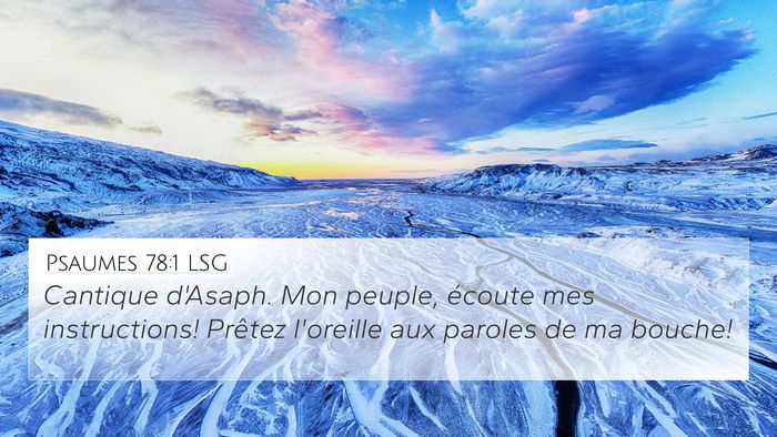 Psaumes 78:1 LSG Bible Verse Image
