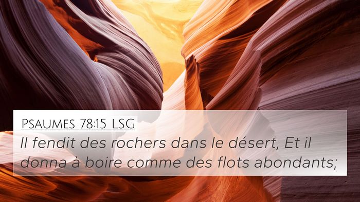 Psaumes 78:15 LSG Bible Verse Image