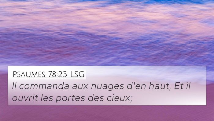 Psaumes 78:23 LSG Bible Verse Image