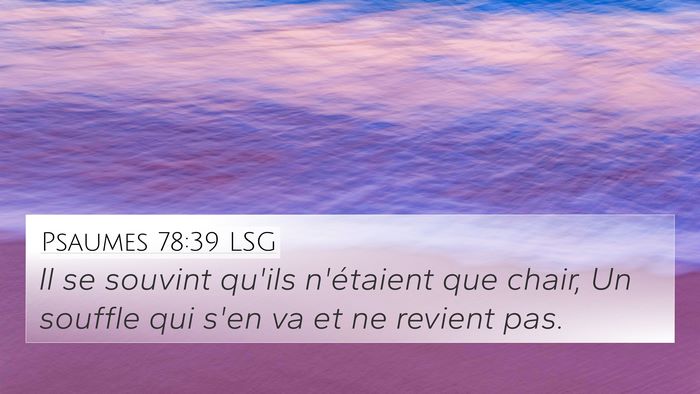 Psaumes 78:39 LSG Bible Verse Image