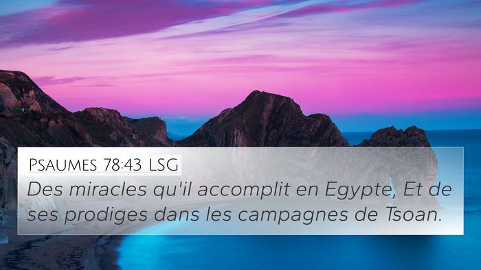Psaumes 78:43 LSG Bible Verse Image
