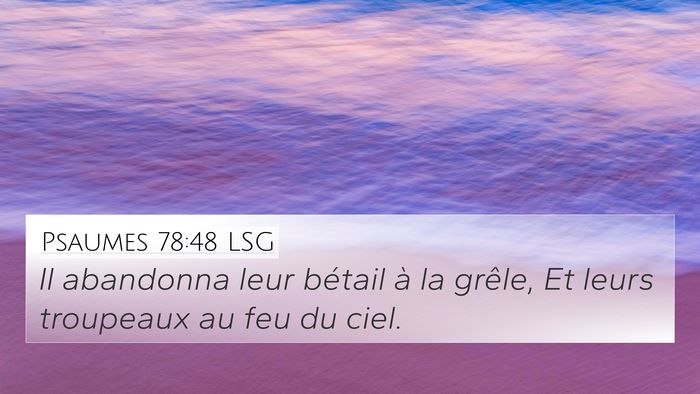 Psaumes 78:48 LSG Bible Verse Image